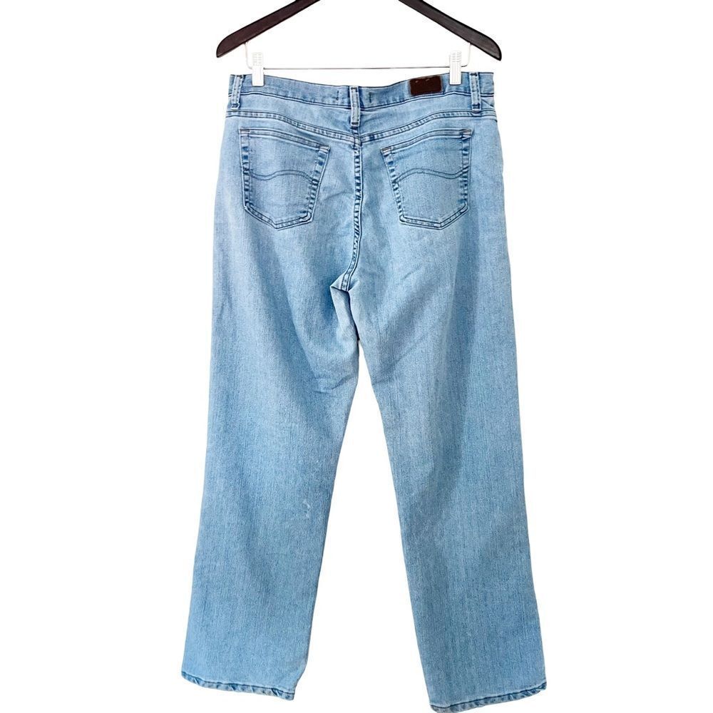 Lee Y2K Light Wash Relaxed Straight Leg Jeans Size 12 - Picture 3 of 10